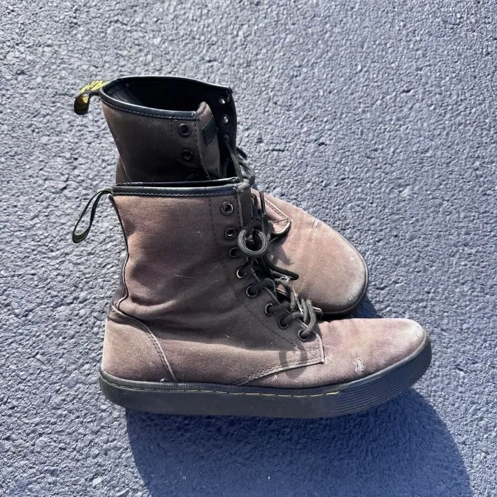Dr-martens Men's Pink and Brown Boots
